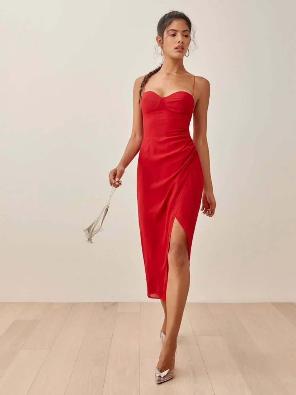Reformation Kourtney Dress in Cherry Size 4